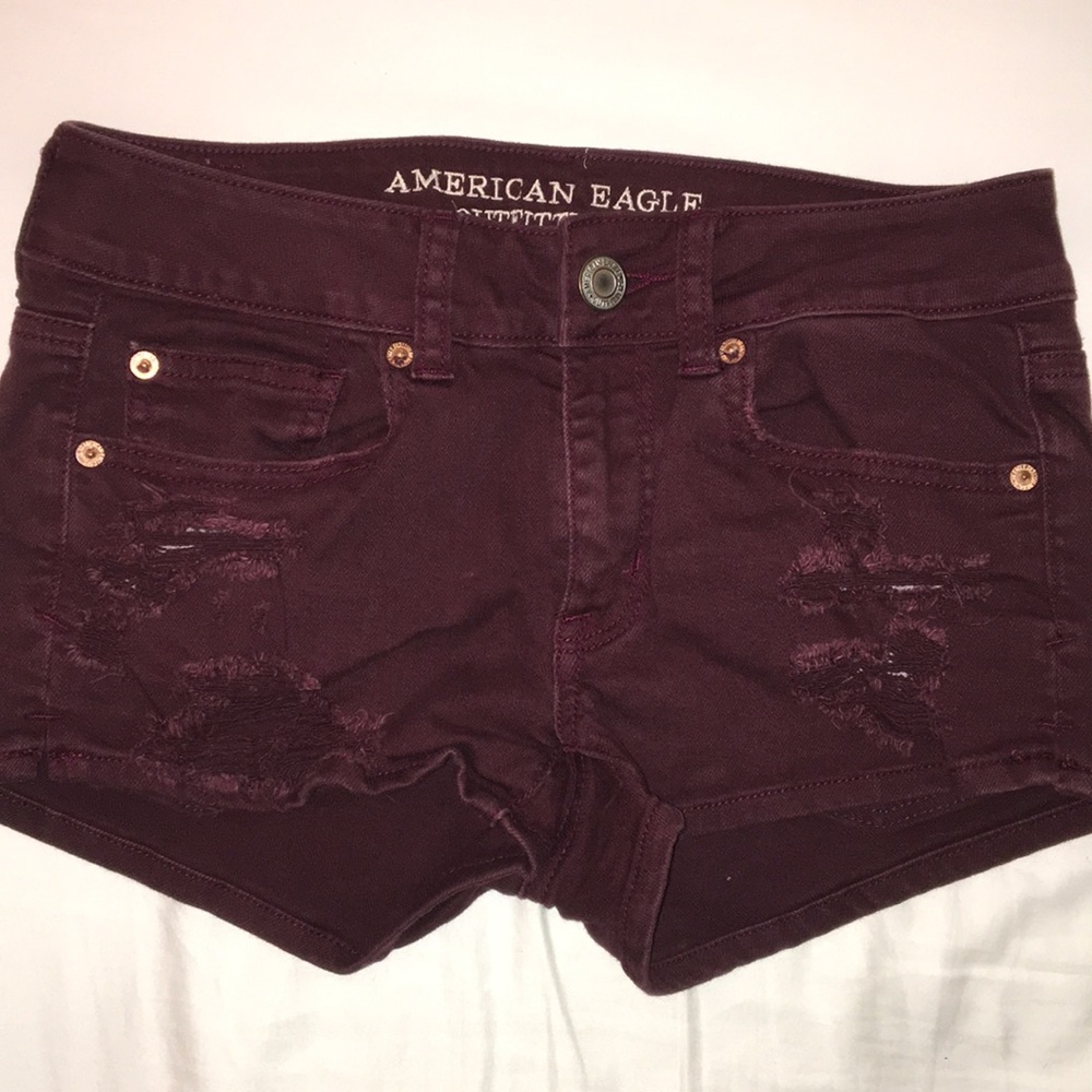 American Eagle denim distressed shorts